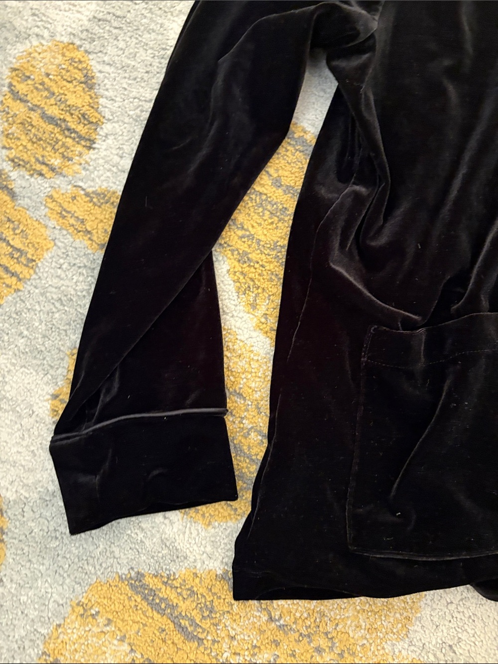 Ralph Lauren Lounge Velvet Pajama Set - Black - Picture 4 of 8
